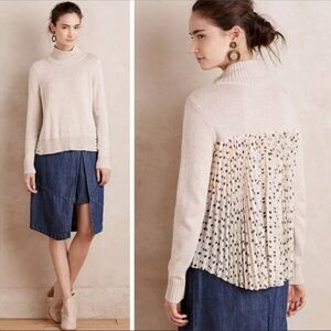 Anthroplogie Moth Apres Fete Mock Neck Sweater